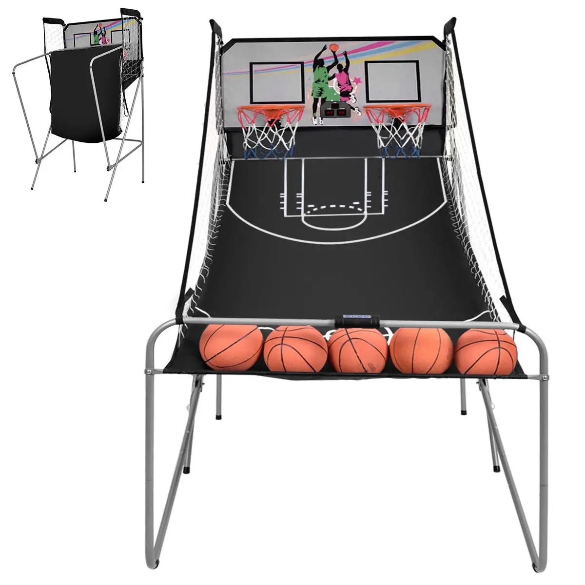 Indoor Double Electronic Basketball Game with 4 Balls by DirectDeals