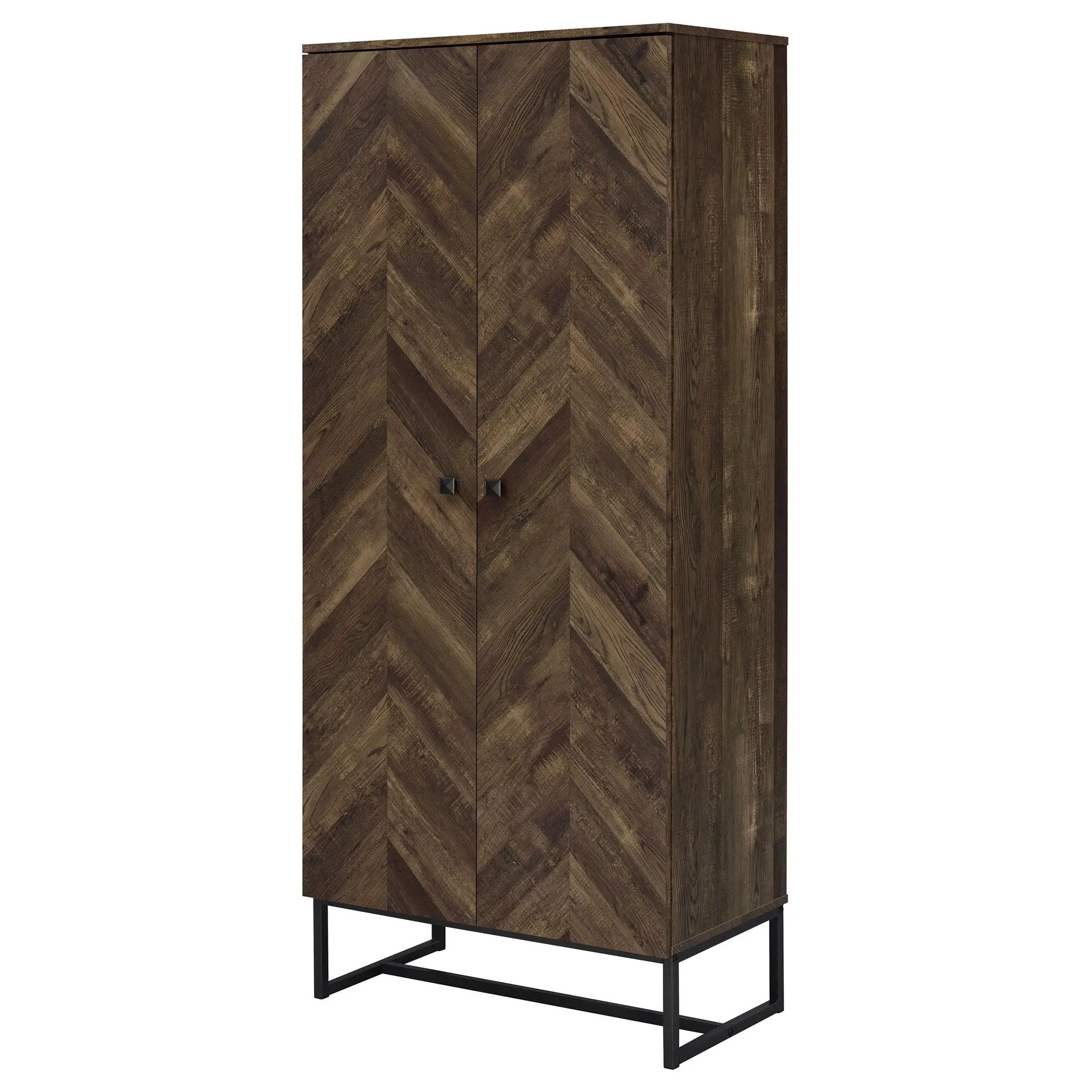 Carolyn 2-door Engineered Wood Accent Cabinet Rustic Oak by Unique Piece Furniture