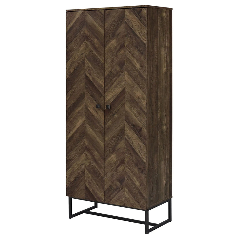 Carolyn 2-door Engineered Wood Accent Cabinet Rustic Oak by Unique Piece Furniture