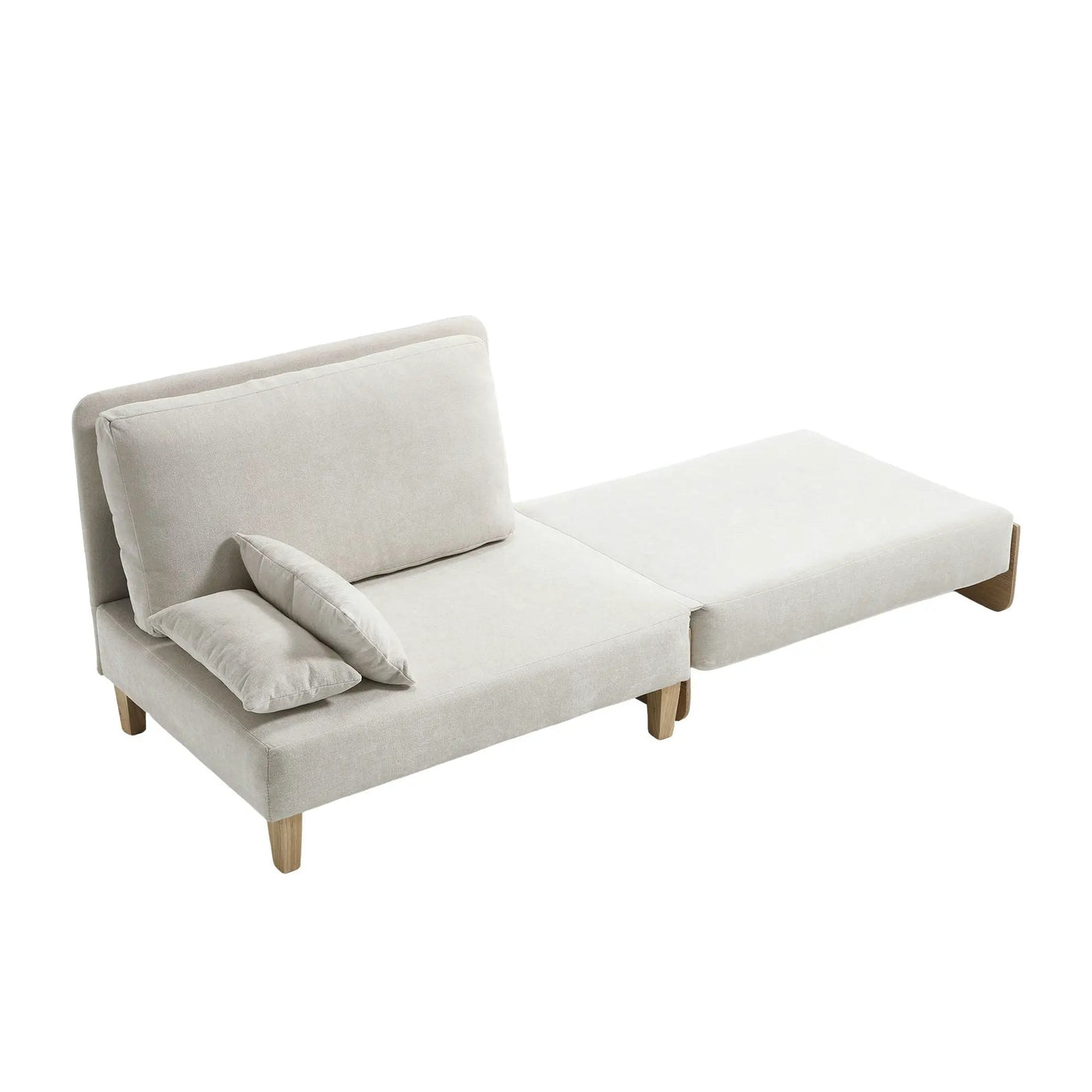 Mid Century Modern Foldable Sofa Bed, 3 In 1 Convertible Sleeper With 3 Pillows by HouseOfZazla