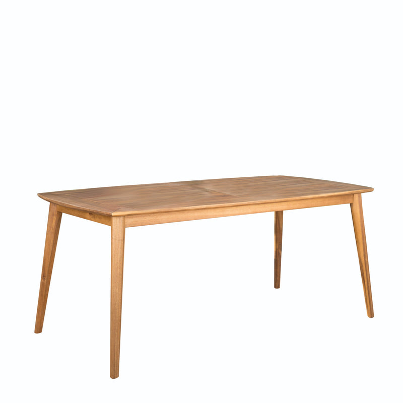 Outdoor Dining Table with Acacia Wood Frame, Teak, photo 5 of 10