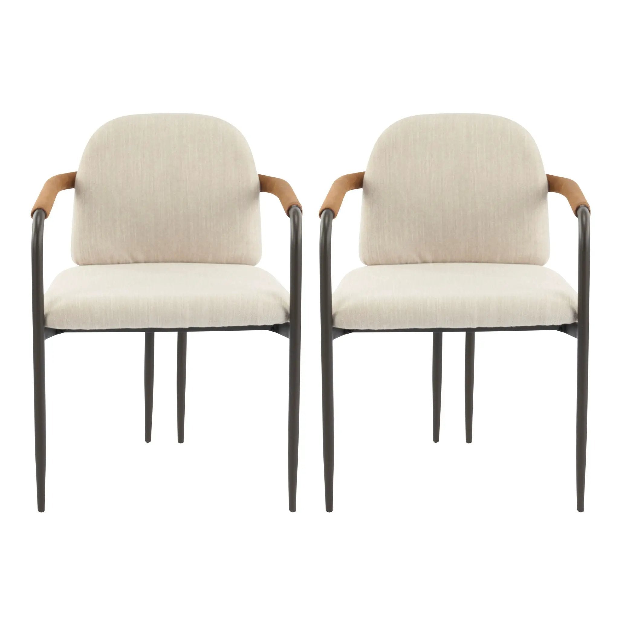 Modern Dining Chair Set With Durable Iron Frame and Comfortable Fabric Upholstery by HouseOfZazla