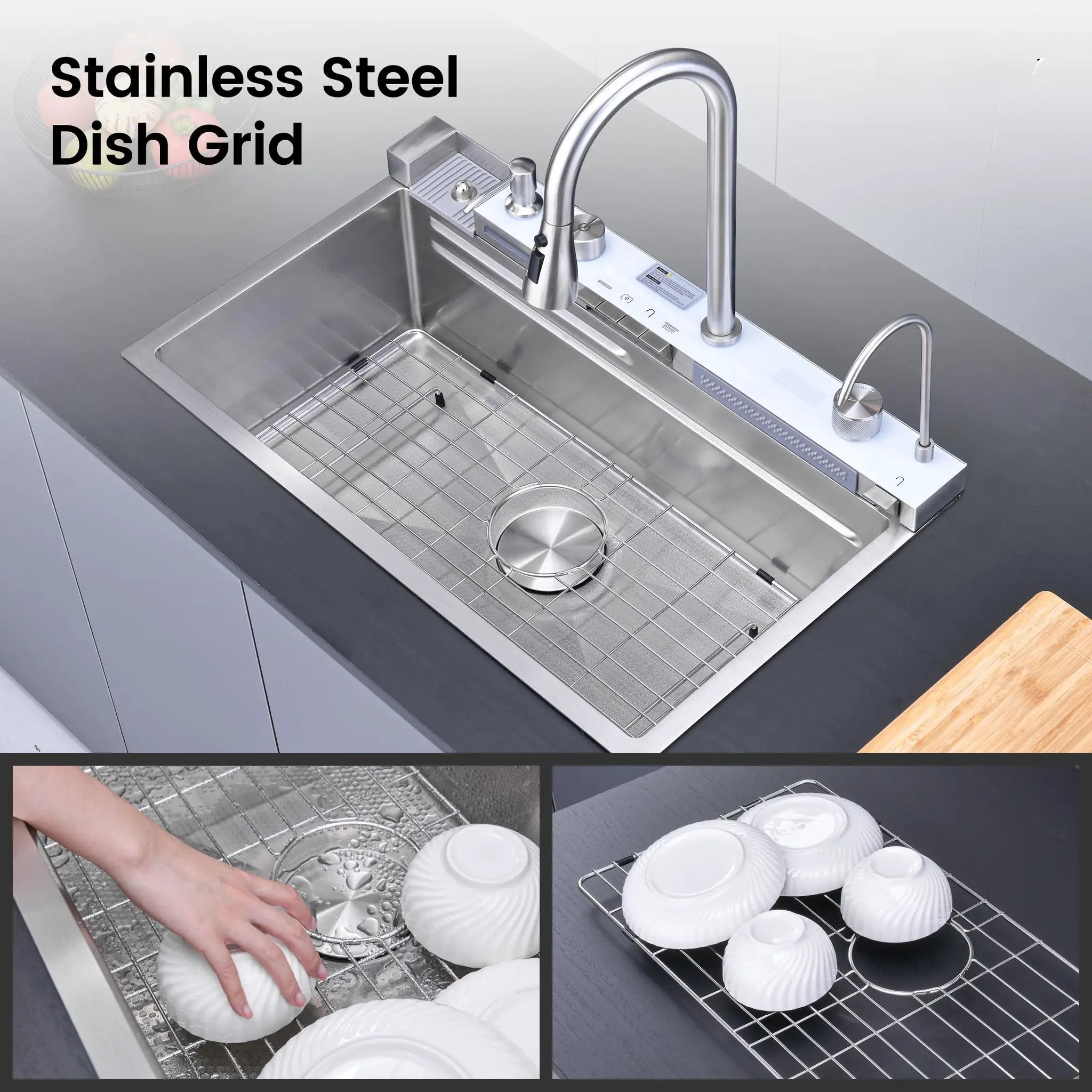 Pull-out Faucet Single Bowl Sink - 30"x18" by HouseOfZazla