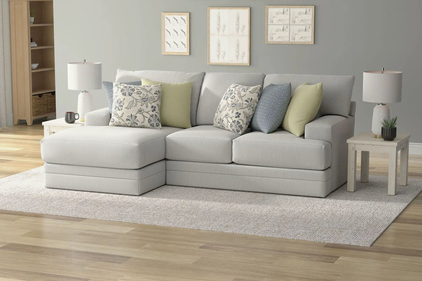 Stockbridge - Sectional With Comfort Coil Seating And 9 Accent Pillows Included by Unique Piece Furniture