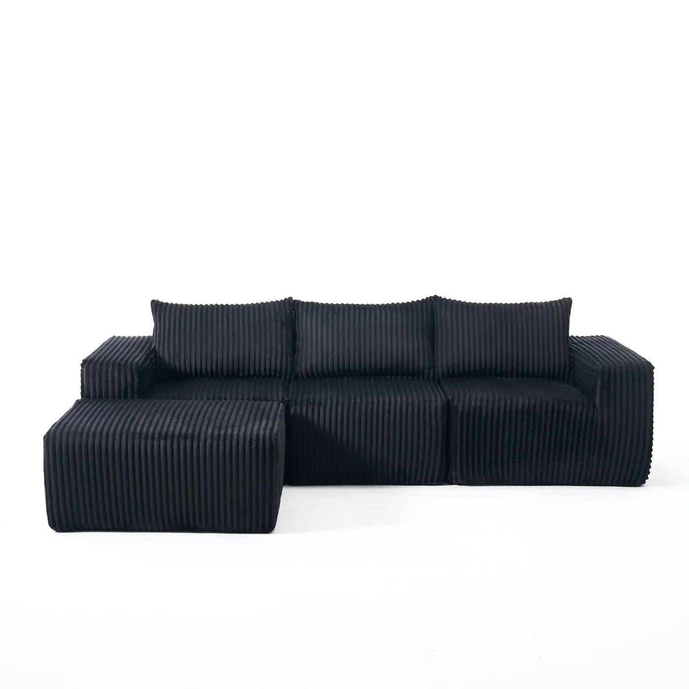 L - Shape Modern Minimalist Modular Sectional Sofa, Upholstered Cloud Couch With Deep Seats by Unique Piece Furniture