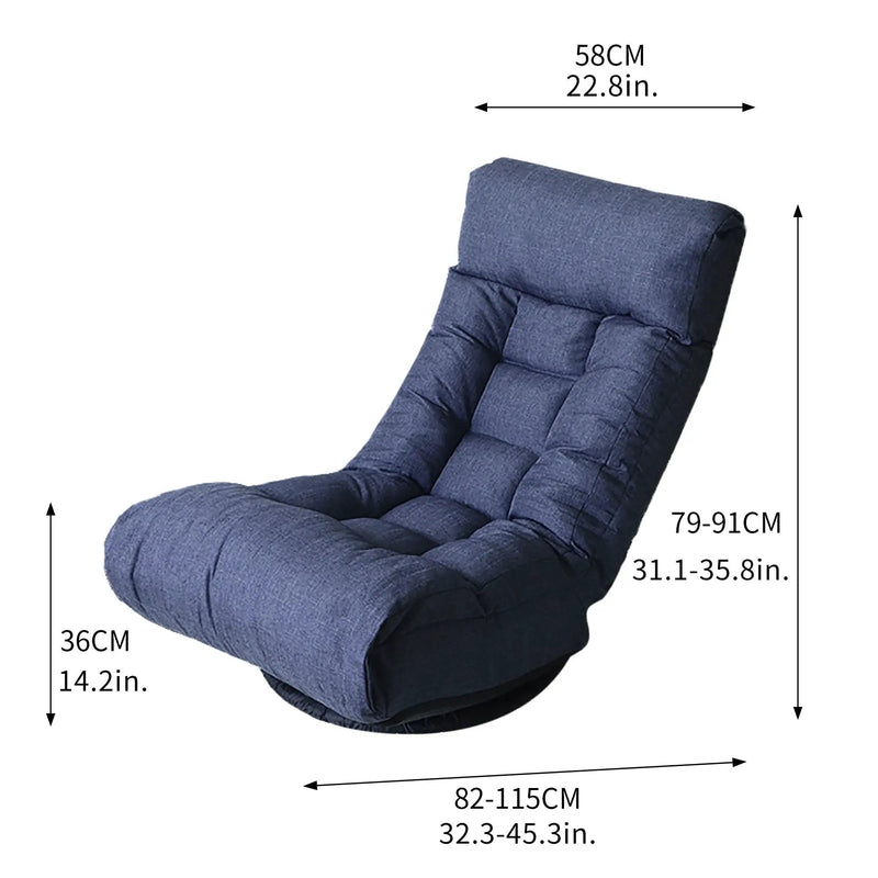 Adjustable Japanese Reclining Floor Chair Sofa With Metal Frame For Living Room by Unique Piece Furniture