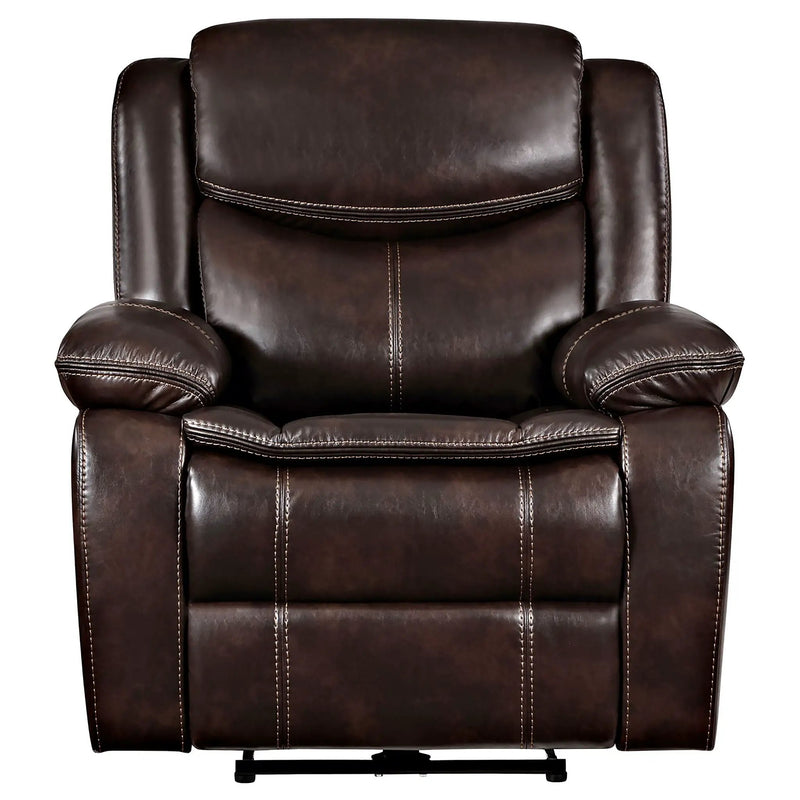 Sycamore Upholstered Power Recliner Chair Dark Brown by Unique Piece Furniture