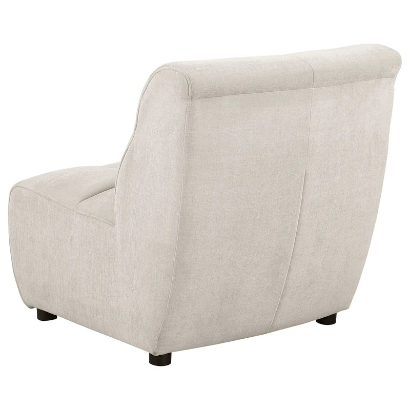 Oliver - 5 Piece Upholstered Sectional Sofa With Curved Silhouette - Ivory by HouseOfZazla