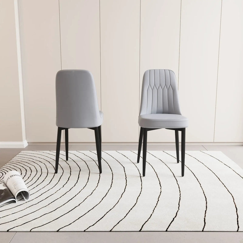 Modern Dining Chair With Cushions And Metal Legs by Unique Piece Furniture