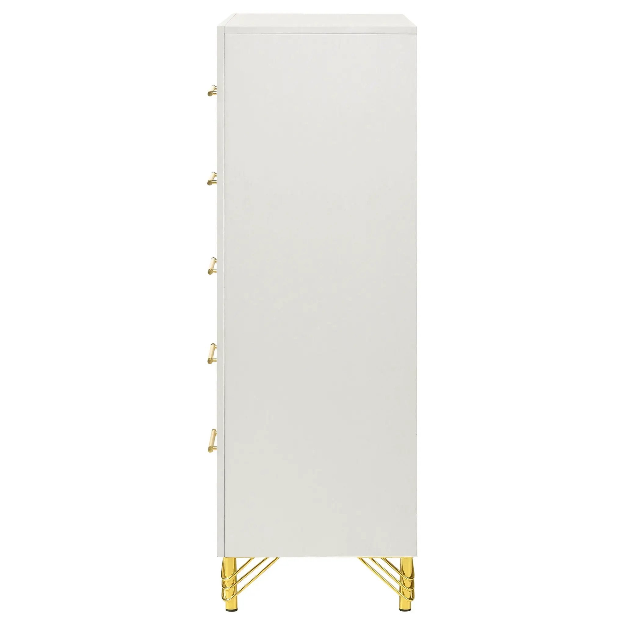 Lucia 5-drawer Bedroom Chest of Drawers White by Unique Piece Furniture