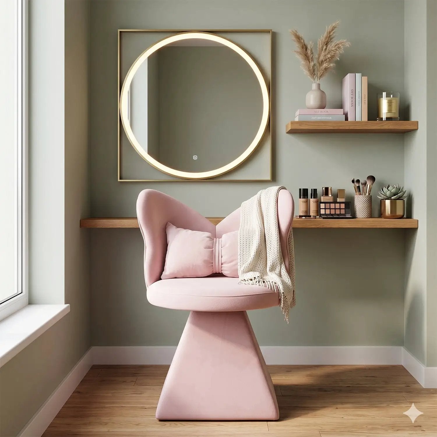 Vanity Chair with Butterfly Back by HouseOfZazla