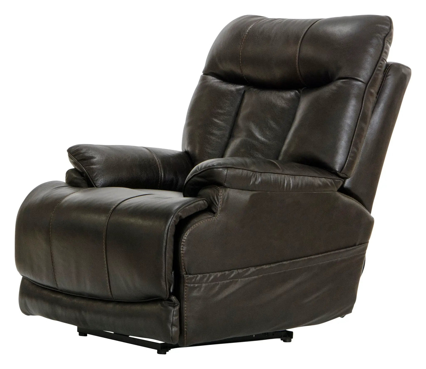 Naples - Power Lay Flat Recliner With Extended Ottoman - Chocolate by Unique Piece Furniture