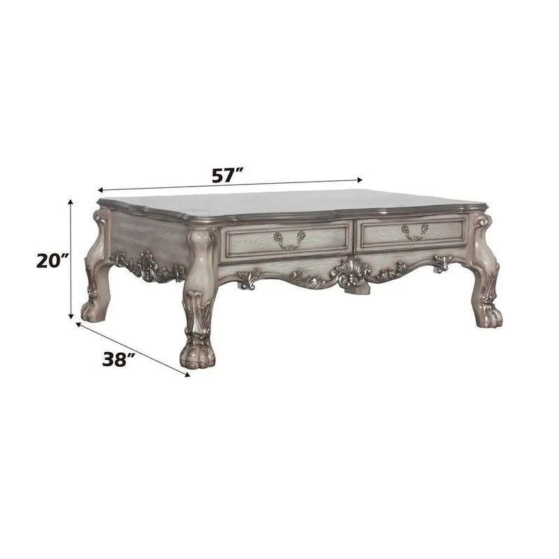 Dresden - 20" Coffee Table - Vintage Bone White by Unique Piece Furniture