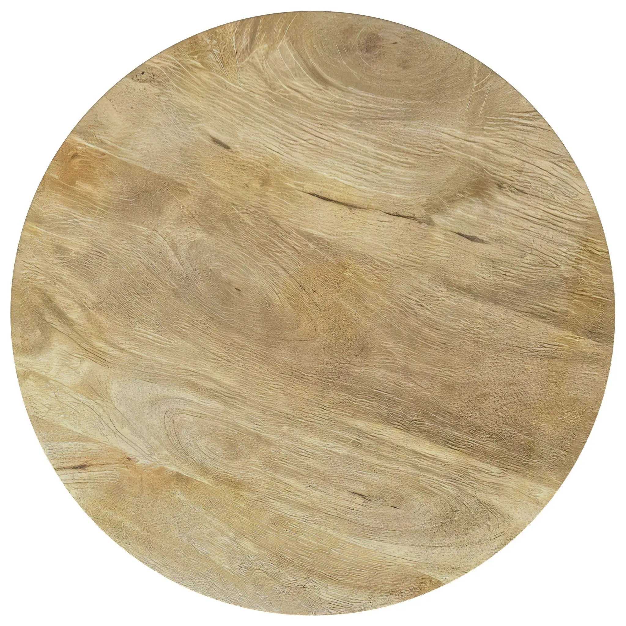 Touhy Round Solid Wood End Side Table Natural Mango by Unique Piece Furniture