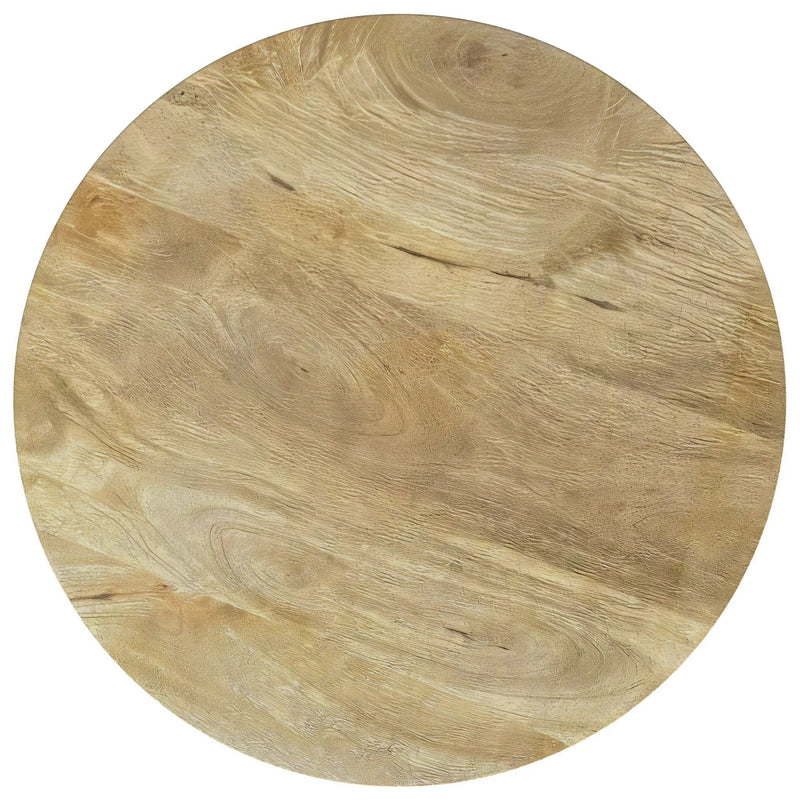 Touhy Round Solid Wood End Side Table Natural Mango by Unique Piece Furniture