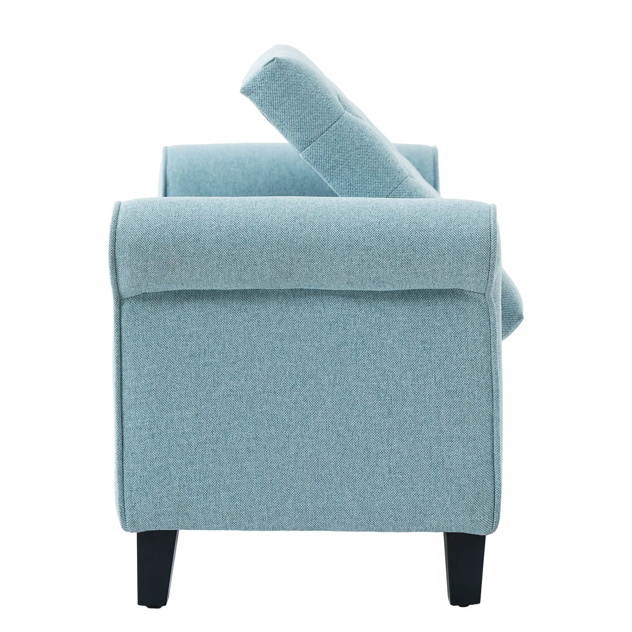 Light Blue Tufted Storage Bench by HouseOfZazla