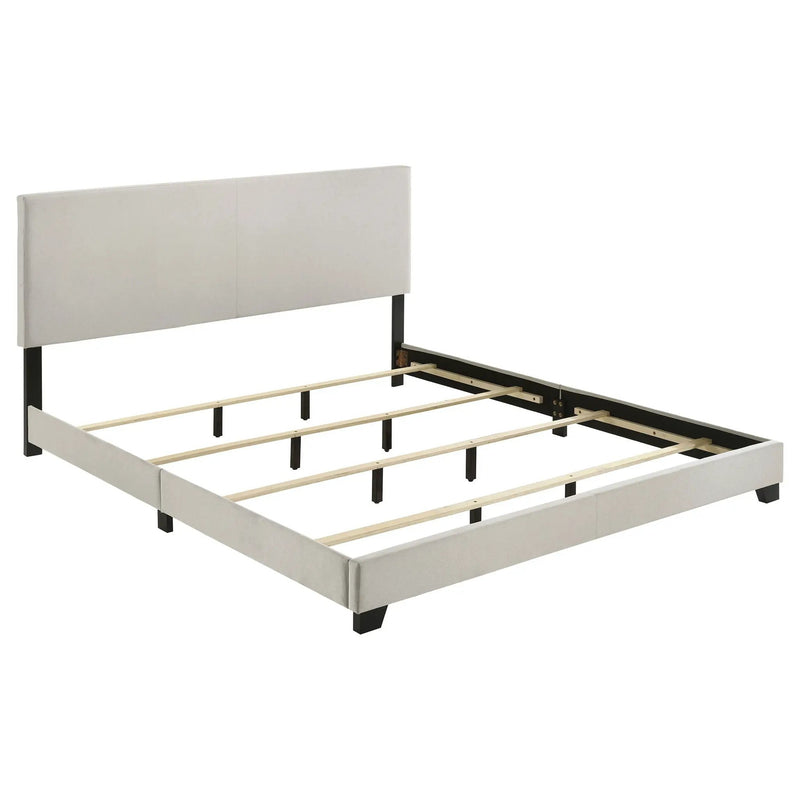 Dorian Fabric Upholstered California King Panel Bed Cream by Unique Piece Furniture