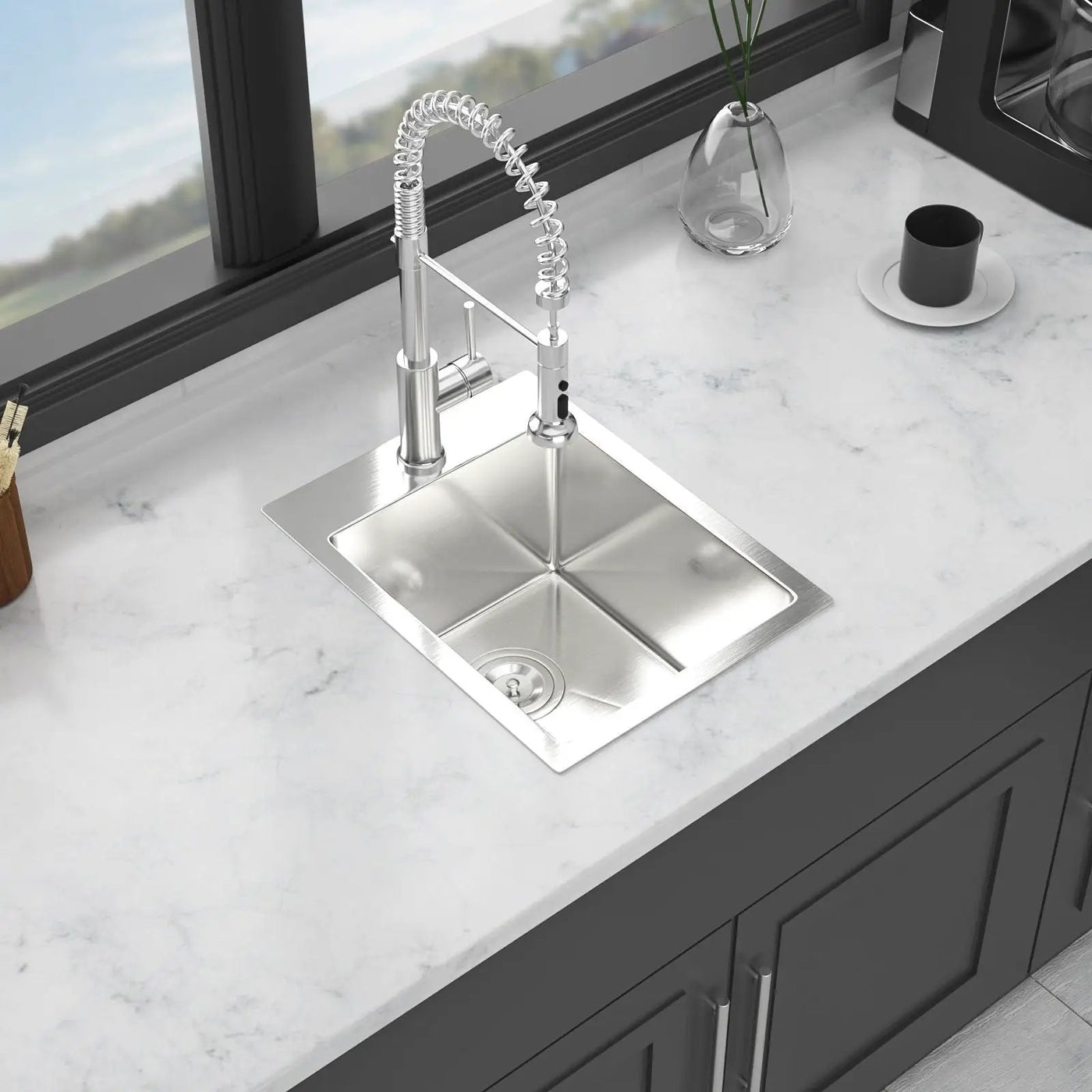 Stainless Steel Drop In Kitchen Sink, Topmount by HouseOfZazla
