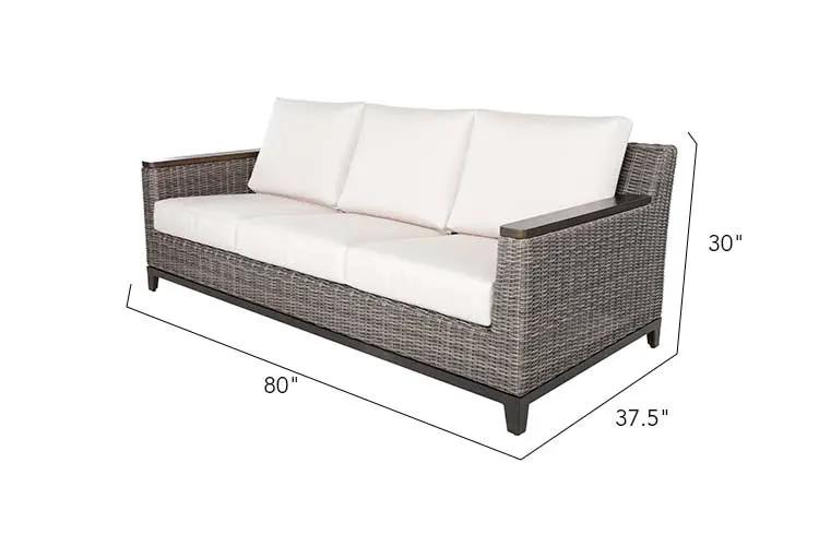 Beaufort 4-Piece Wicker Sofa Set with Swivel Rocking Chairs by Outdoor-USA®