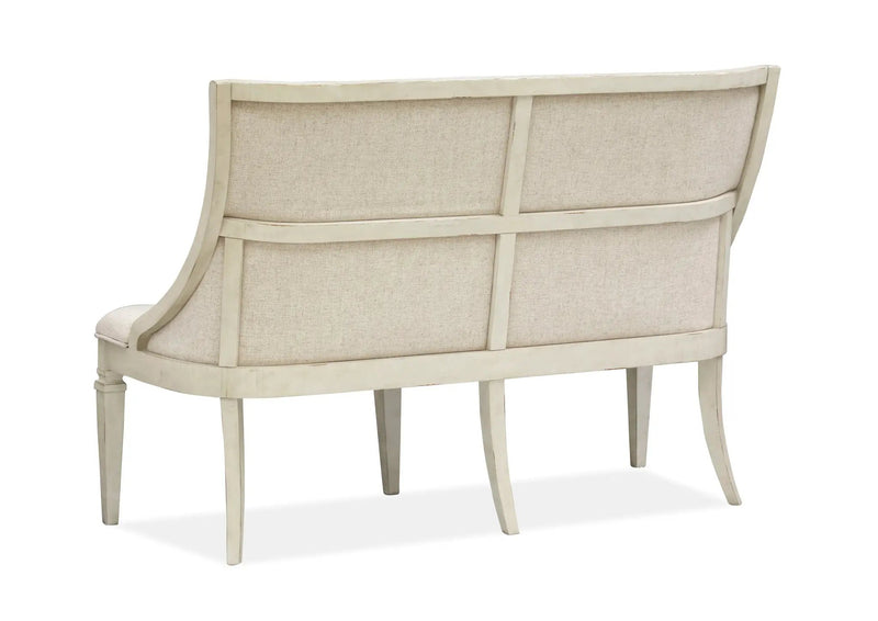 Newport - Bench With Upholstered Seat & Back - Alabaster by Unique Piece Furniture