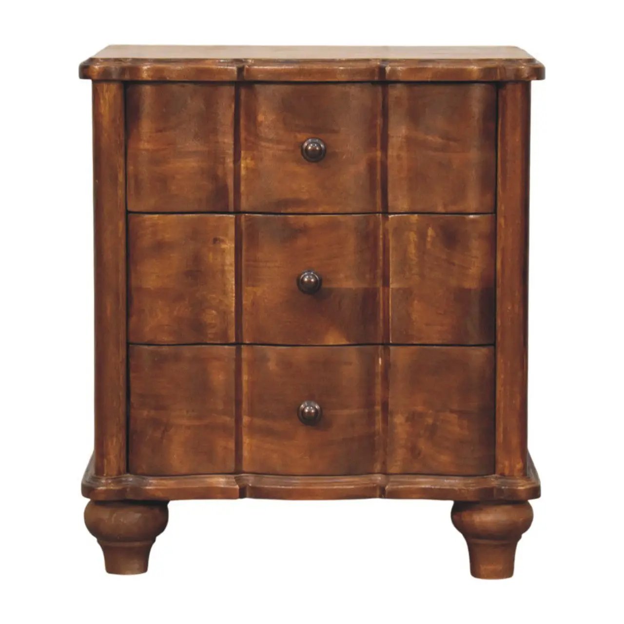 Solid Wood Lume Panel Bedside Table by HouseOfZazla