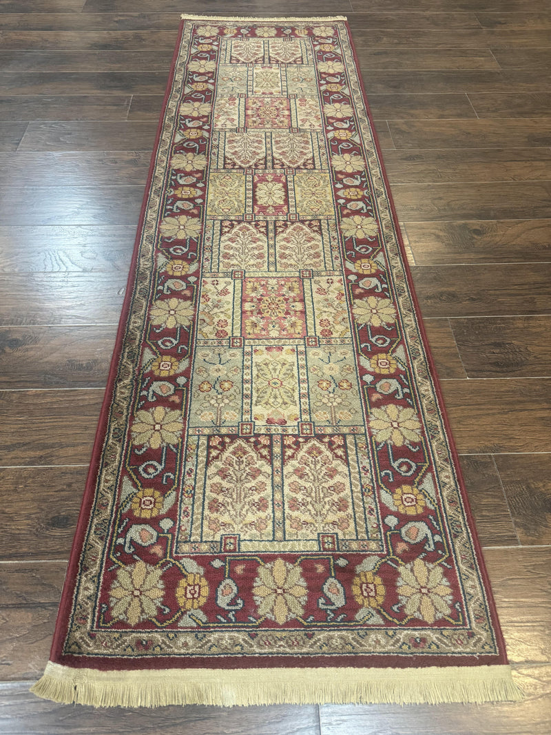 Karastan Runner Rug 2.6 x 8.6, Antique Legends Bakhtiari 2200, Vintage Wool Karastan Runner Rug, Panel Design by Jewel Rugs