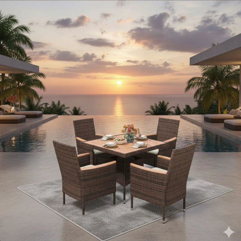 5 Piece Patio Dining Set With Table by HouseOfZazla