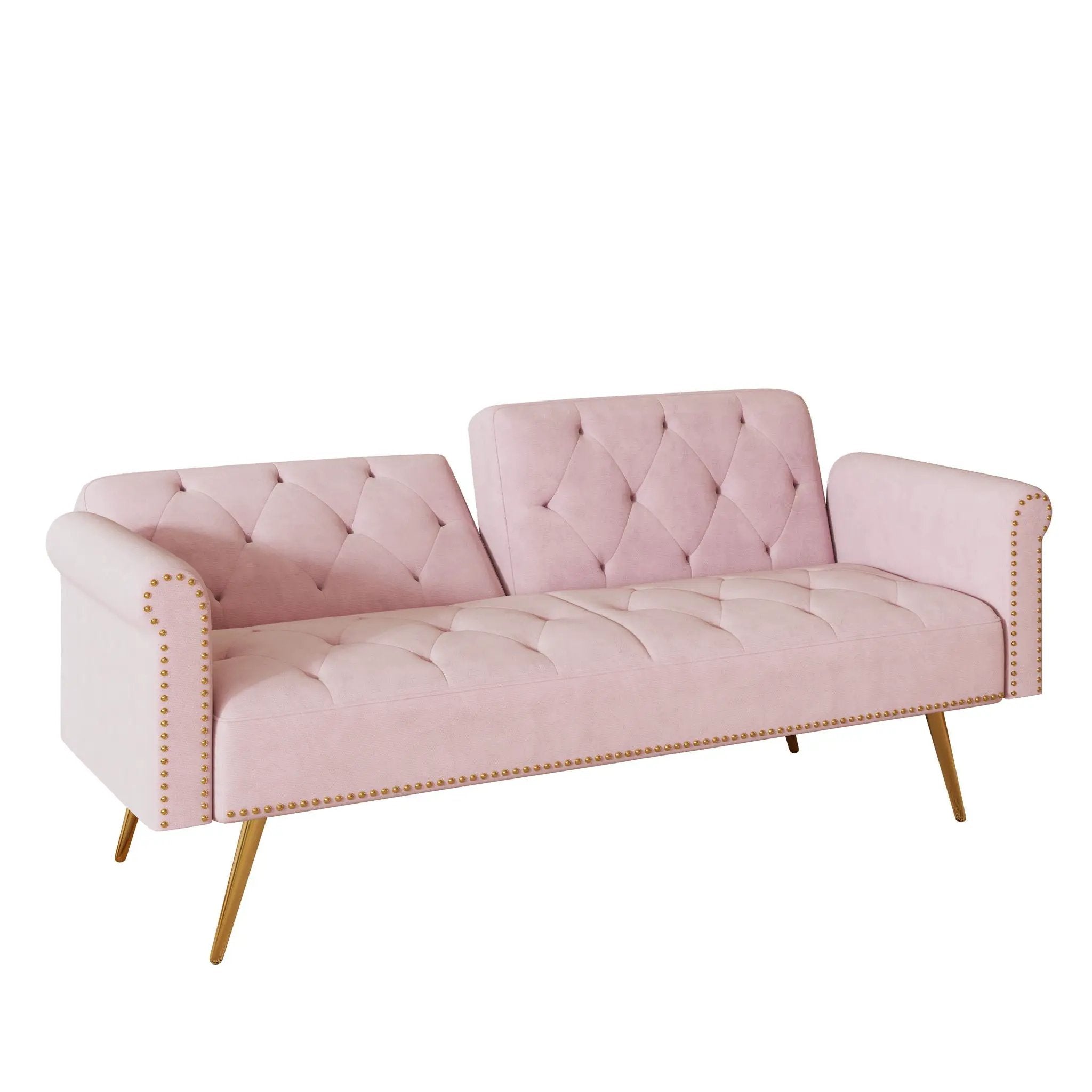 Luxurious Sofa Bed With Nail Head Trim And Matching Pillow by Unique Piece Furniture