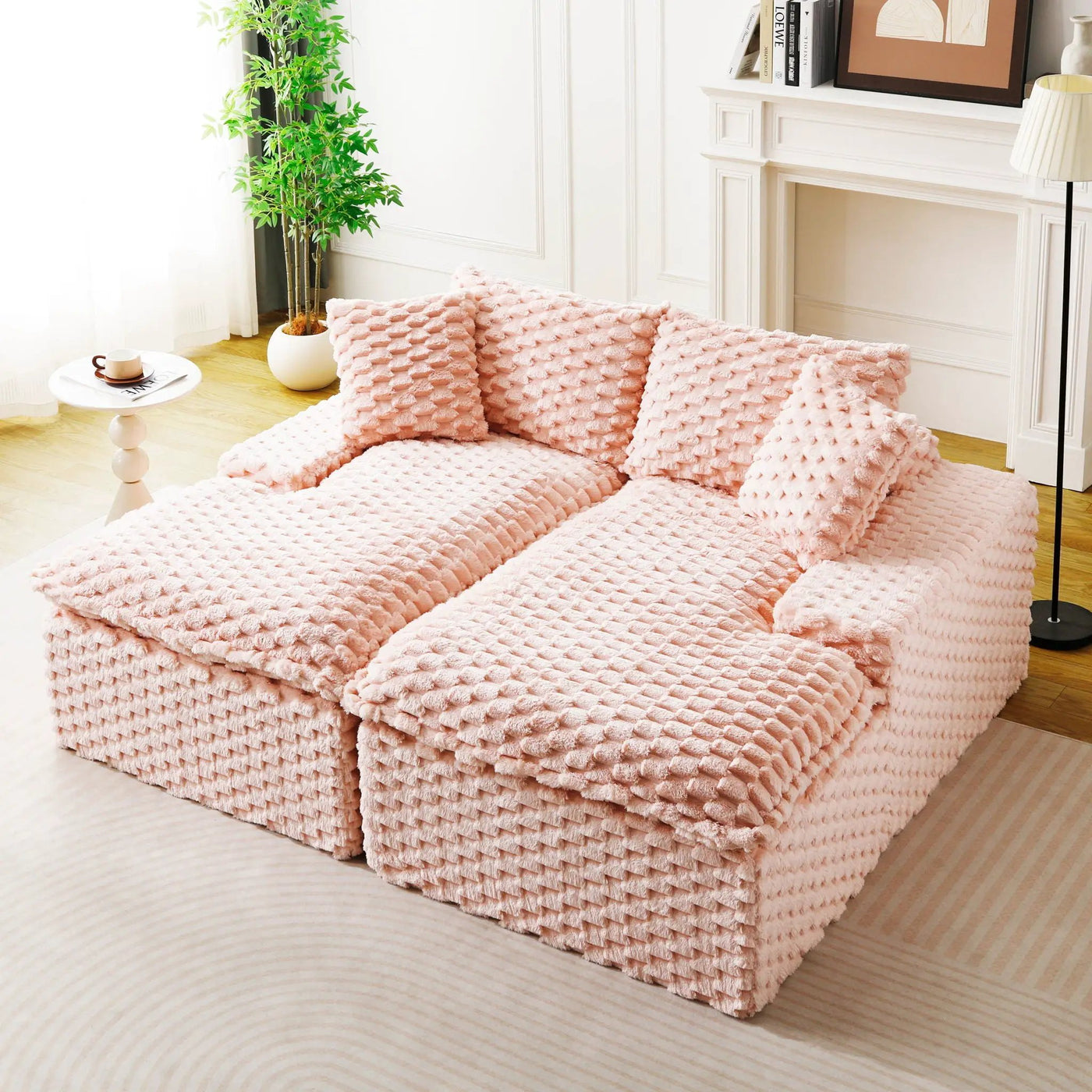 Double Chaise Lounge With Full Compressed Sponge by HouseOfZazla