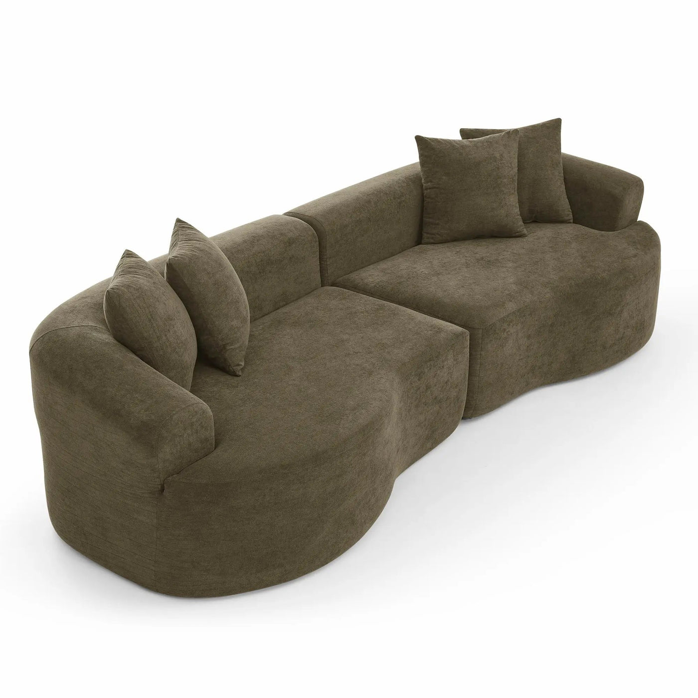 4 Seater Curved Cloud Sectional Sofa by HouseOfZazla