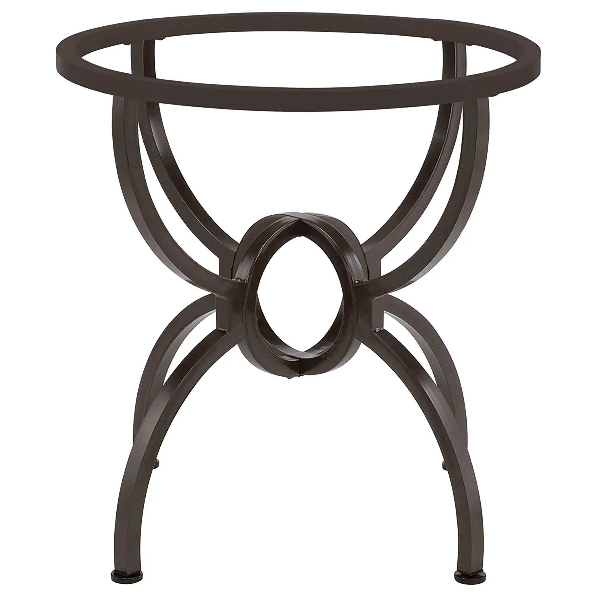 Aviano Round Metal Dining Table Base Gunmetal by Unique Piece Furniture