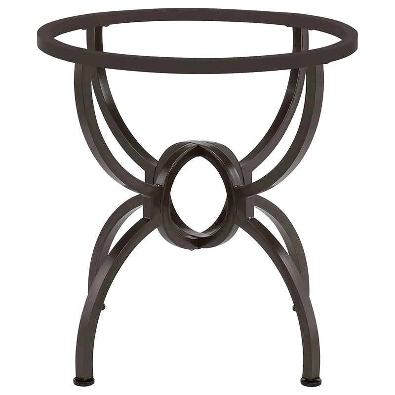 Aviano Round Metal Dining Table Base Gunmetal by Unique Piece Furniture