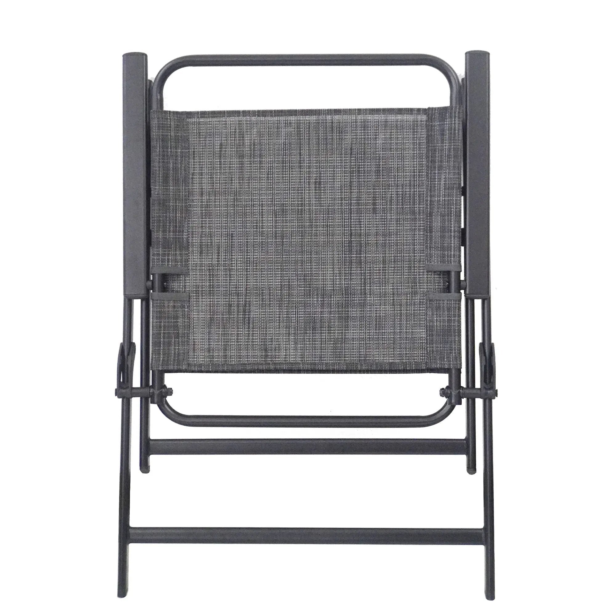 Outdoor Patio Dining Set For 4 People, Metal Patio Furniture Table And Chair Set With Umbrella - Black by HouseOfZazla