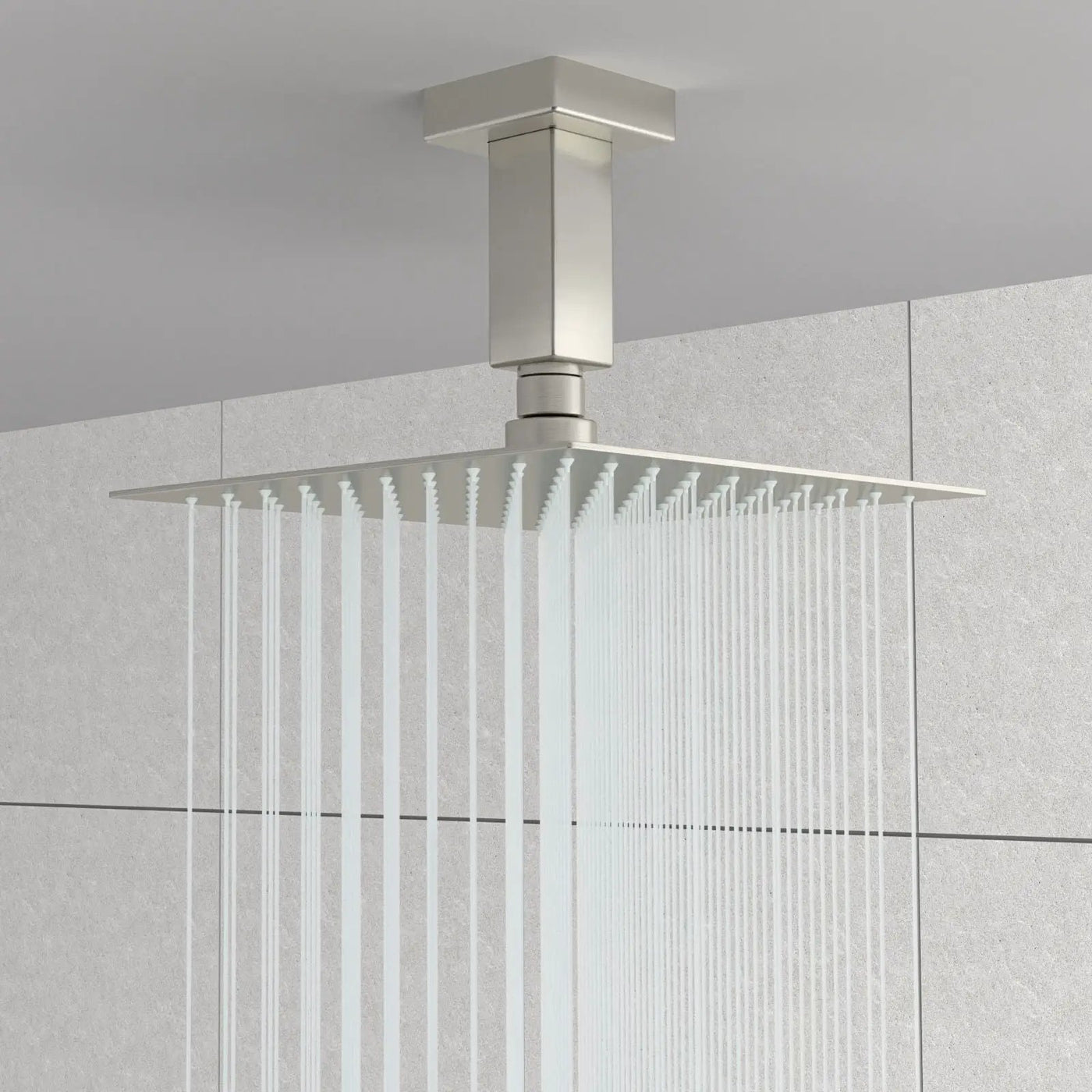 Ceiling Mounted Shower Arm With Flange Stainless Steel by HouseOfZazla