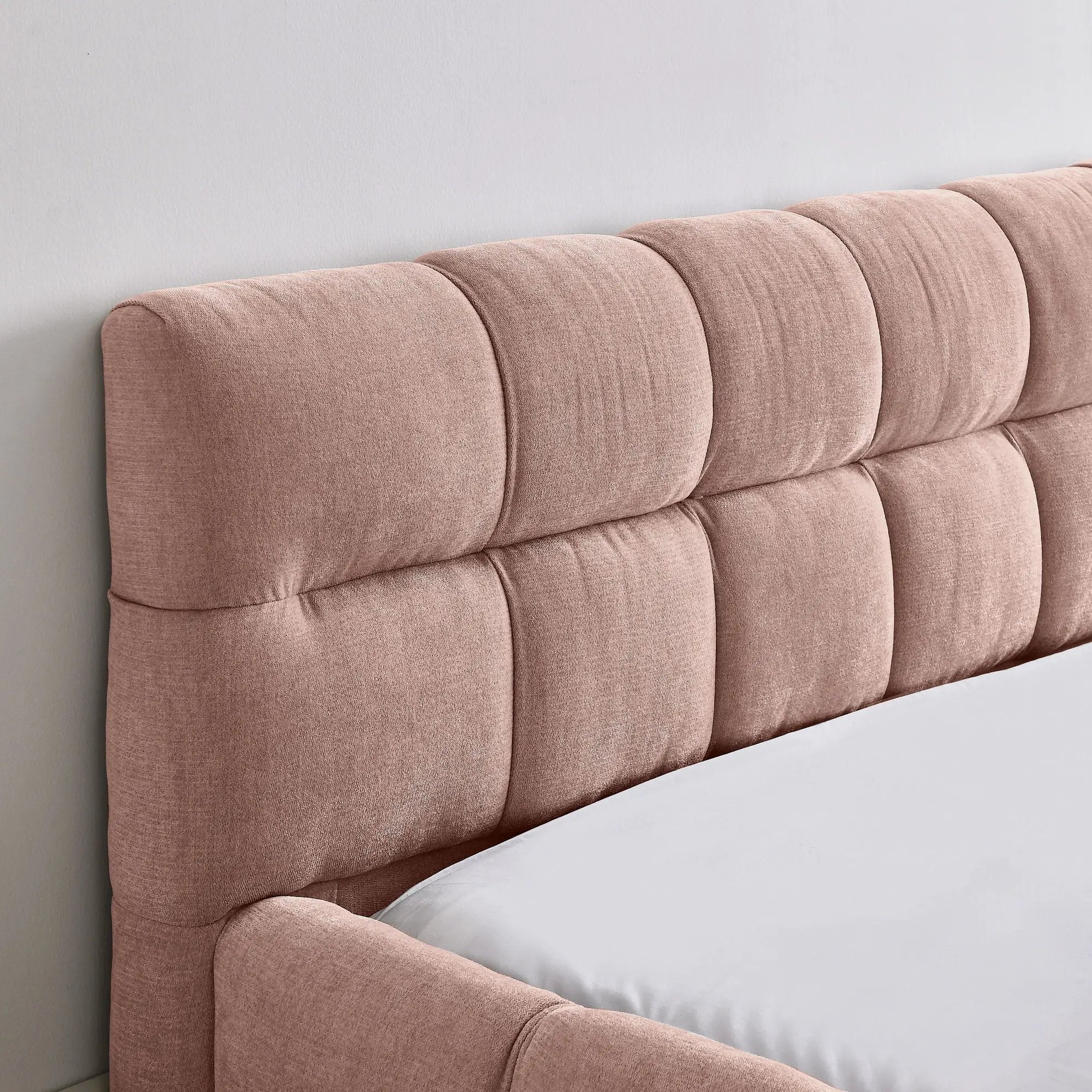 Modern Platform Bed Frame With Thick Fabric by Unique Piece Furniture