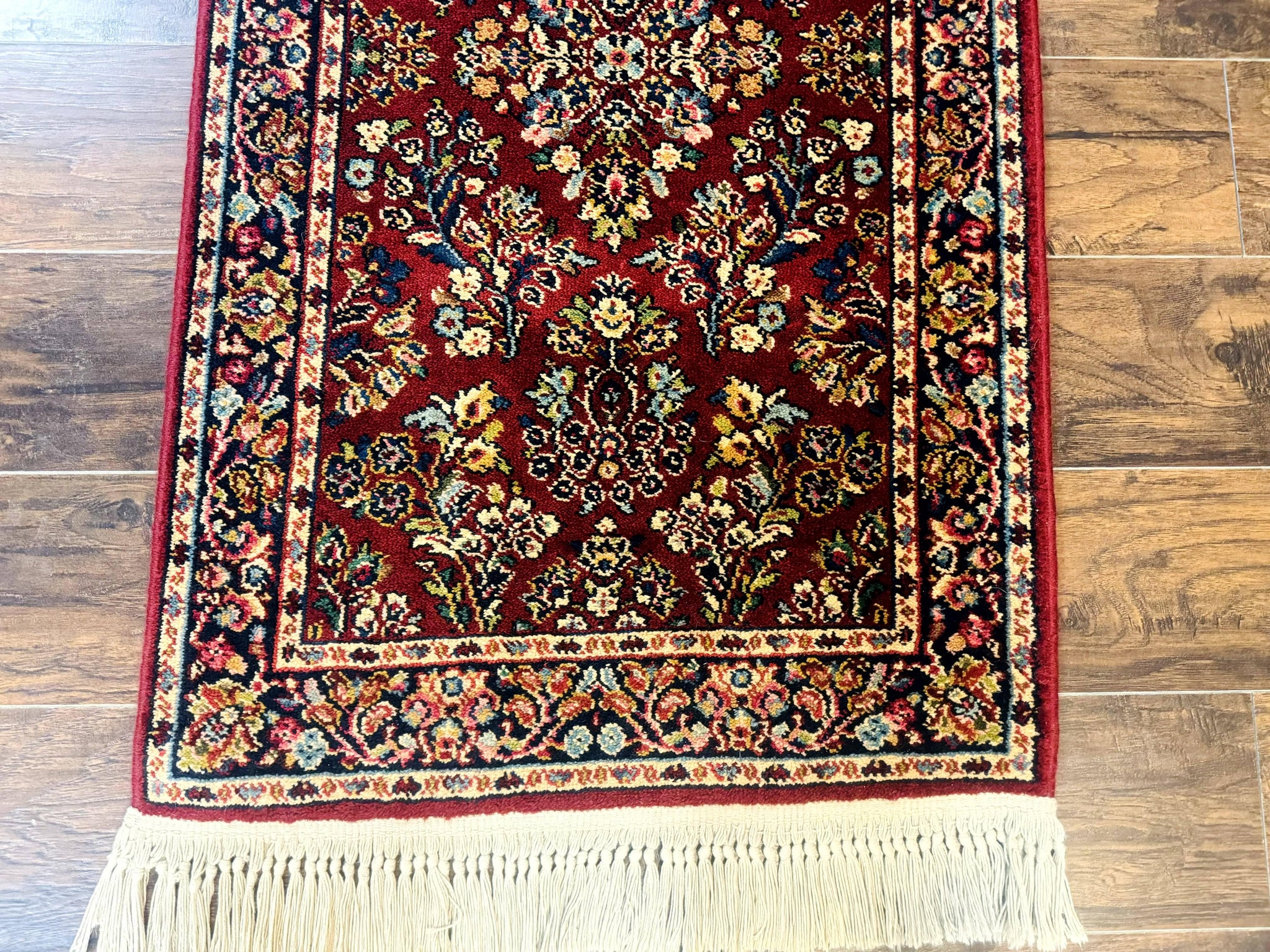 Small Karastan Rug 2.6 x 4 Red Sarouk #785, Karastan Wool Pile Rug, Original 700 Series, Discontinued Vintage Karastan Carpet by Jewel Rugs