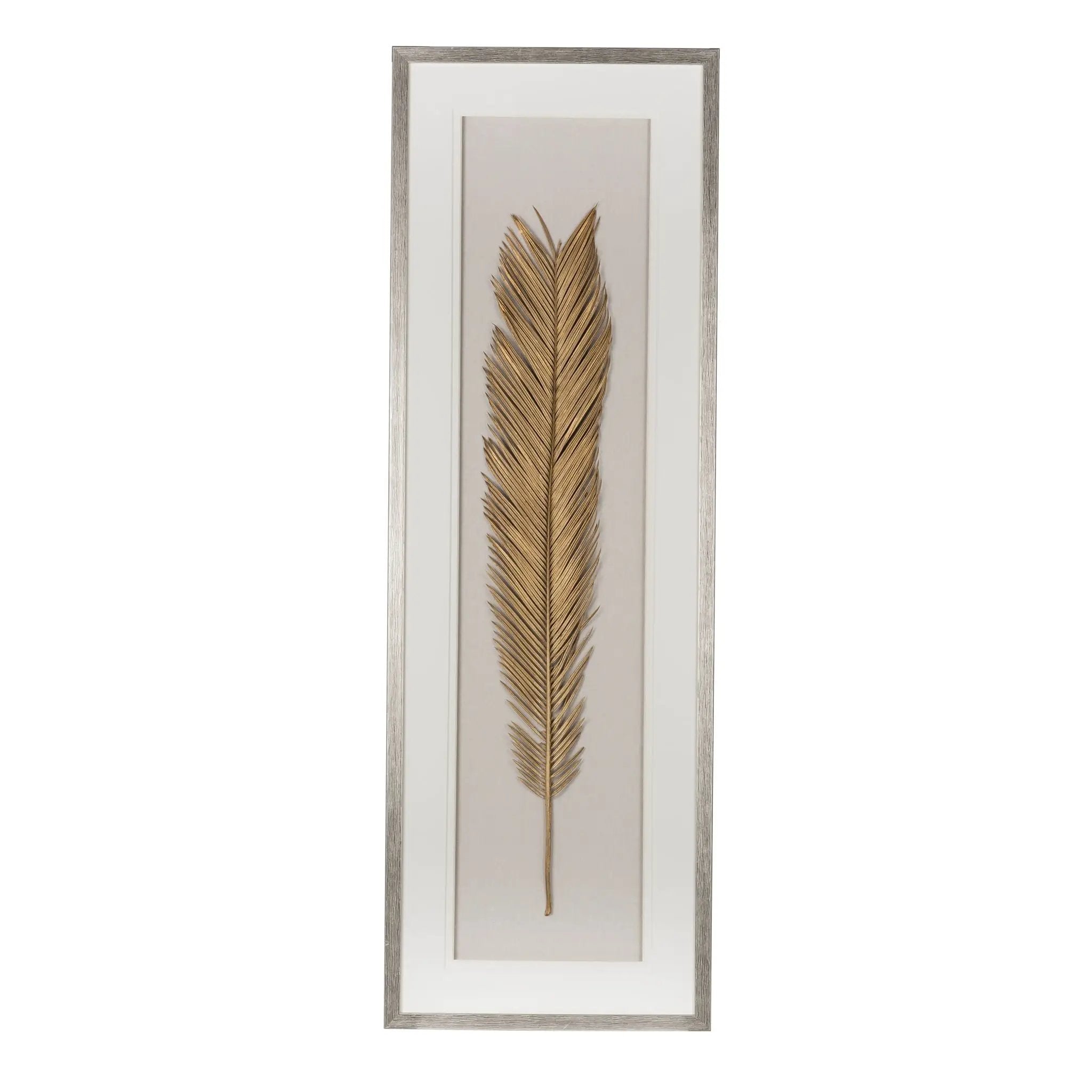 Leaf Framed Wall Art, Wall Decor For Living Room Dining Room Office Bedroom - Gold by Unique Piece Furniture