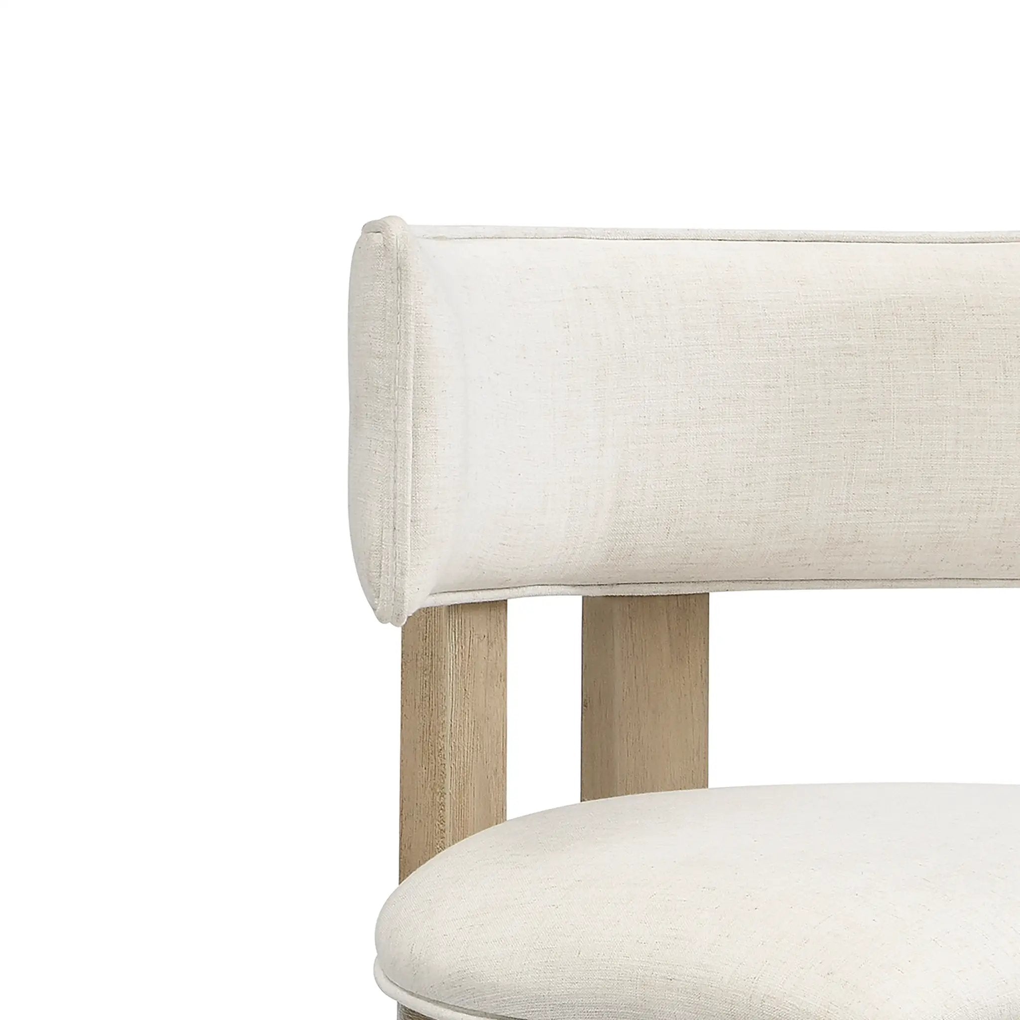 26" Counter Height Bar Stool, Upholstered Counter Stools (Set of 2) - Light Ash + Beige by HouseOfZazla