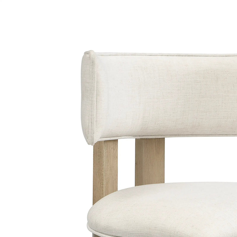 26" Counter Height Bar Stool, Upholstered Counter Stools (Set of 2) - Light Ash + Beige by HouseOfZazla