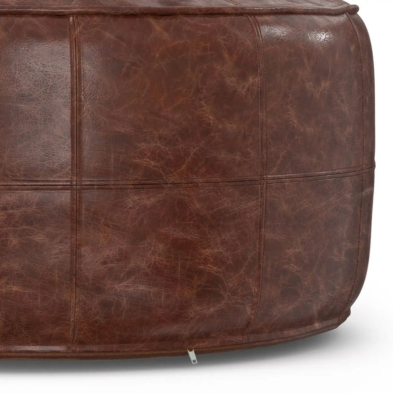 Connor - Handcrafted Round Pouf by Unique Piece Furniture