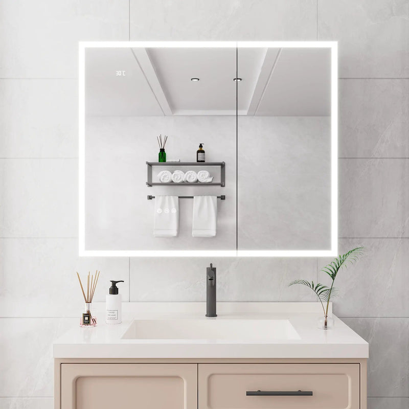 Bathroom Medicine Cabinet With Lights, LED Medicine Cabinet With Mirror, Lighted Medicine Cabinet With Defogger by Unique Piece Furniture