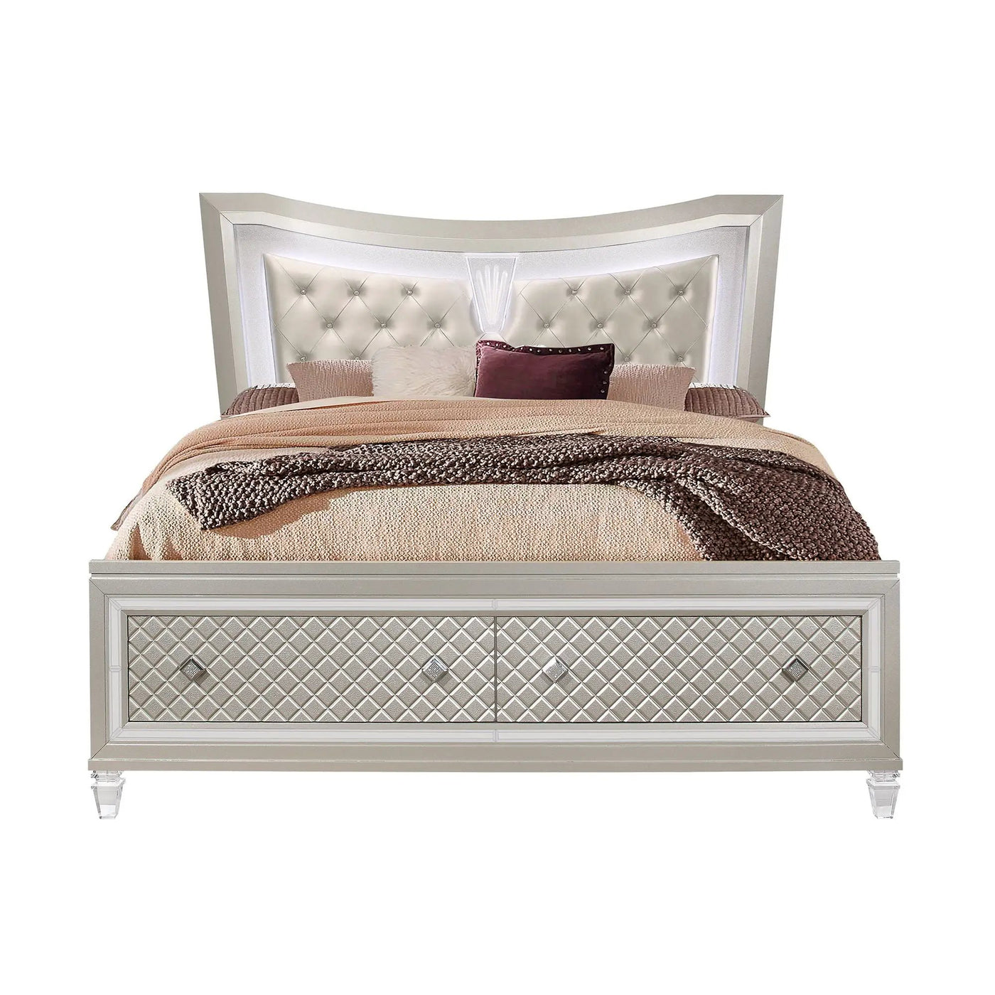 Cross - Elegant Design Bed With LED by Unique Piece Furniture
