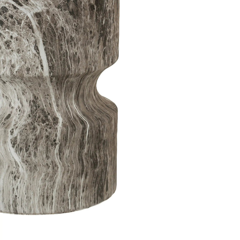 Outdoor Geometric Round End Table - Marble by Unique Piece Furniture