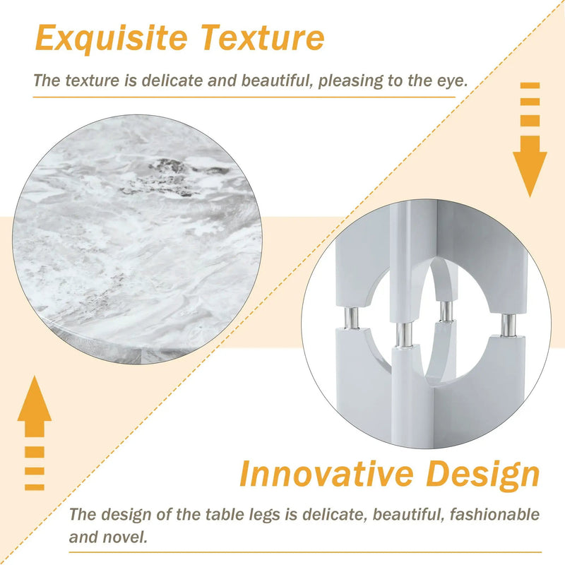Modern Dining Table With Sleek Hollow-Out Frame And Accents by Unique Piece Furniture