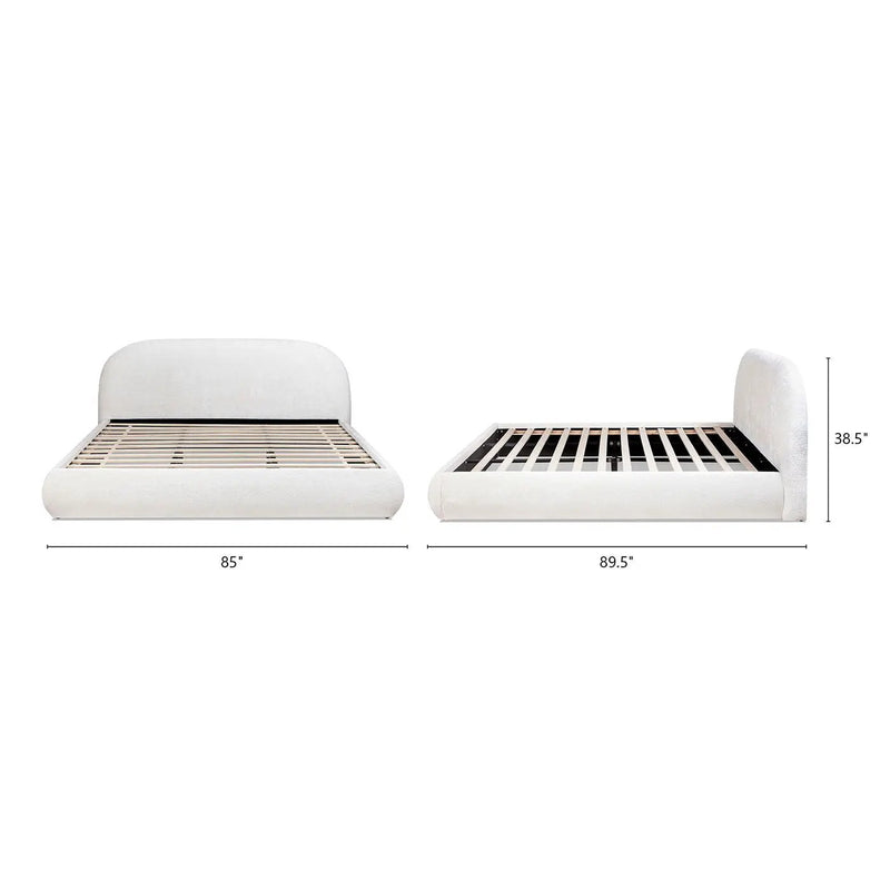 Archie Puffy Grounded - Upholstered Platform Bed by HouseOfZazla
