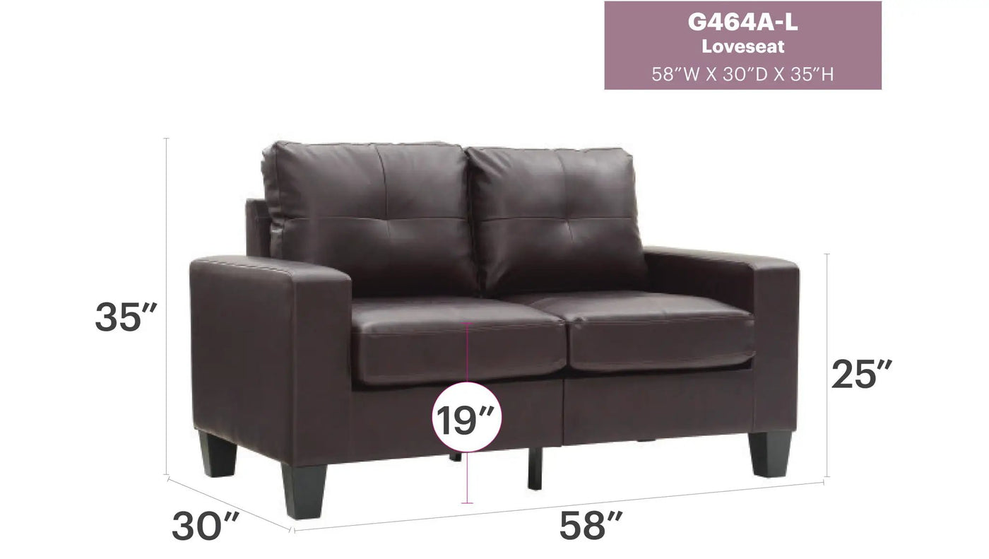 Newbury - Track Arm Loveseat For Cozy Spaces by HouseOfZazla