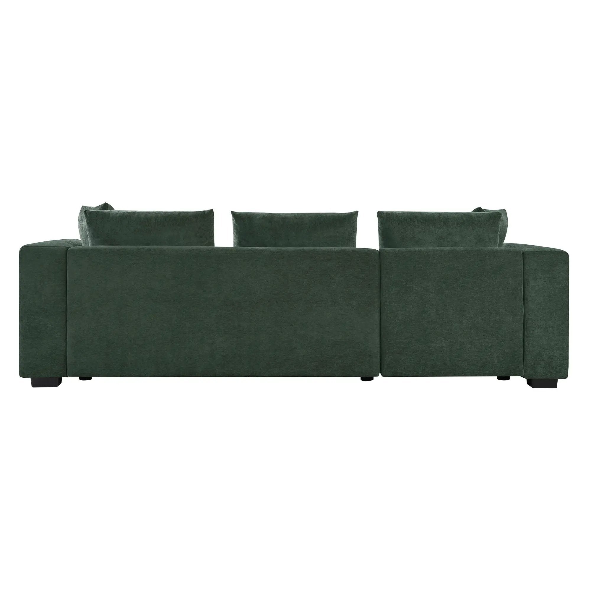 Modern L Shaped Sectional Sofa With Upholstery And Wooden Storage by HouseOfZazla