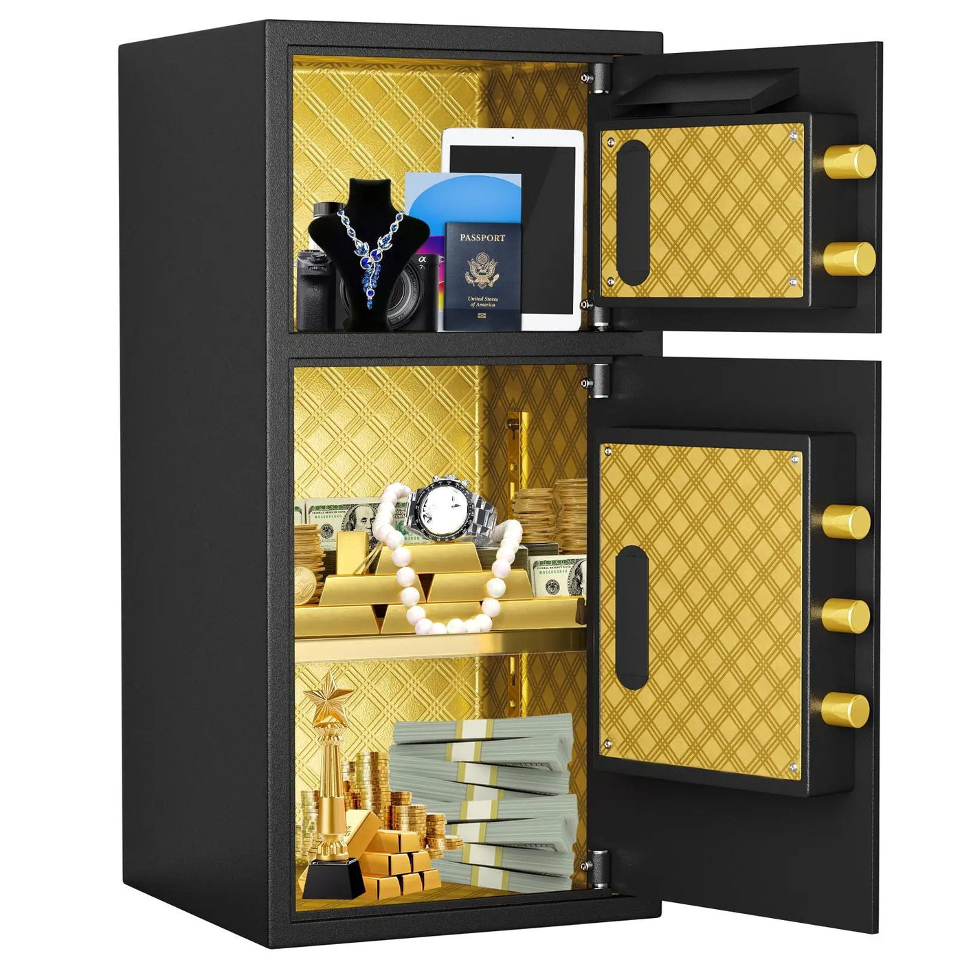 Large Double Door Coin Operated Safe, Digital Security Safe With Fireproof And Waterproof Bag by HouseOfZazla