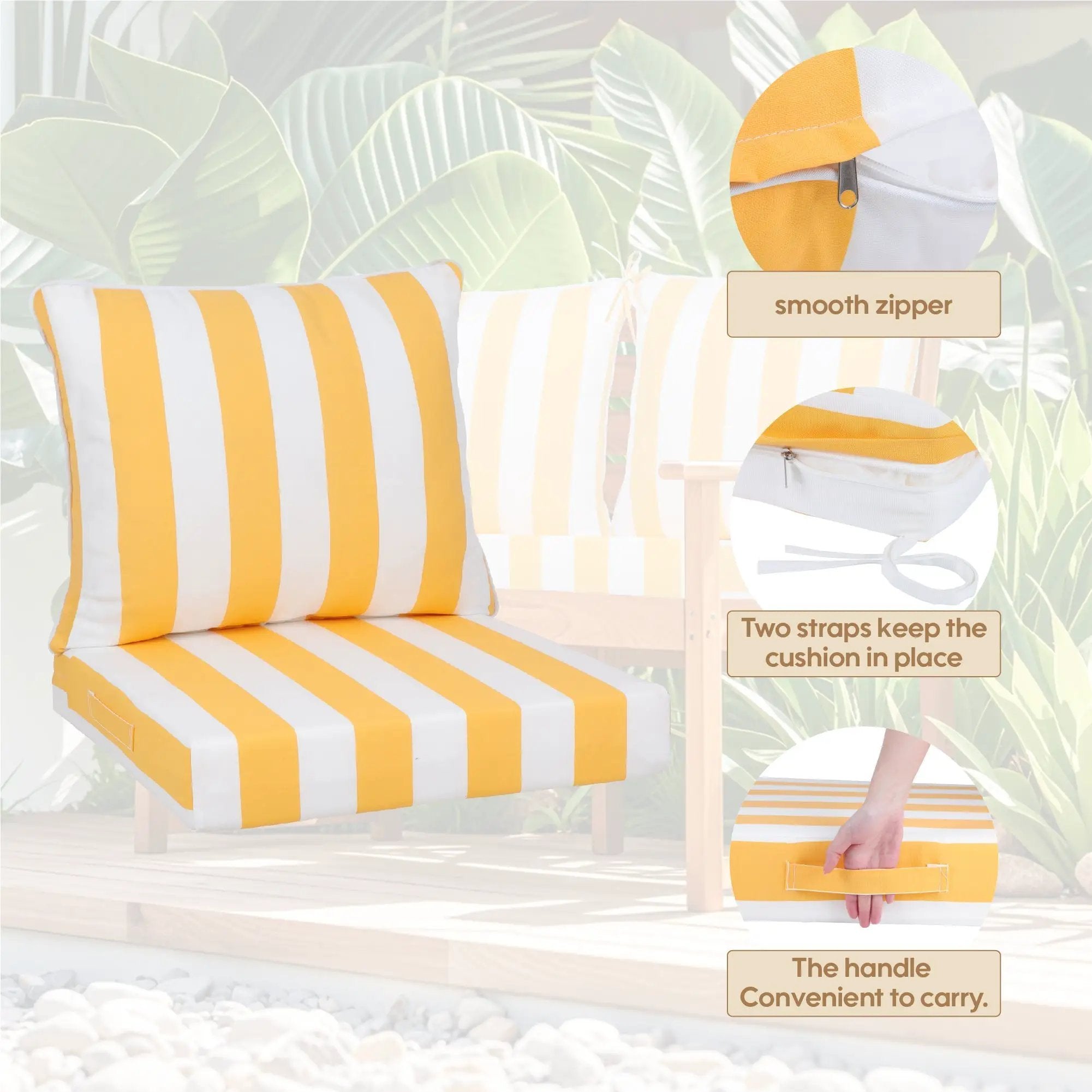24x24 Inch Outdoor Deep Seat Cushion Set by HouseOfZazla
