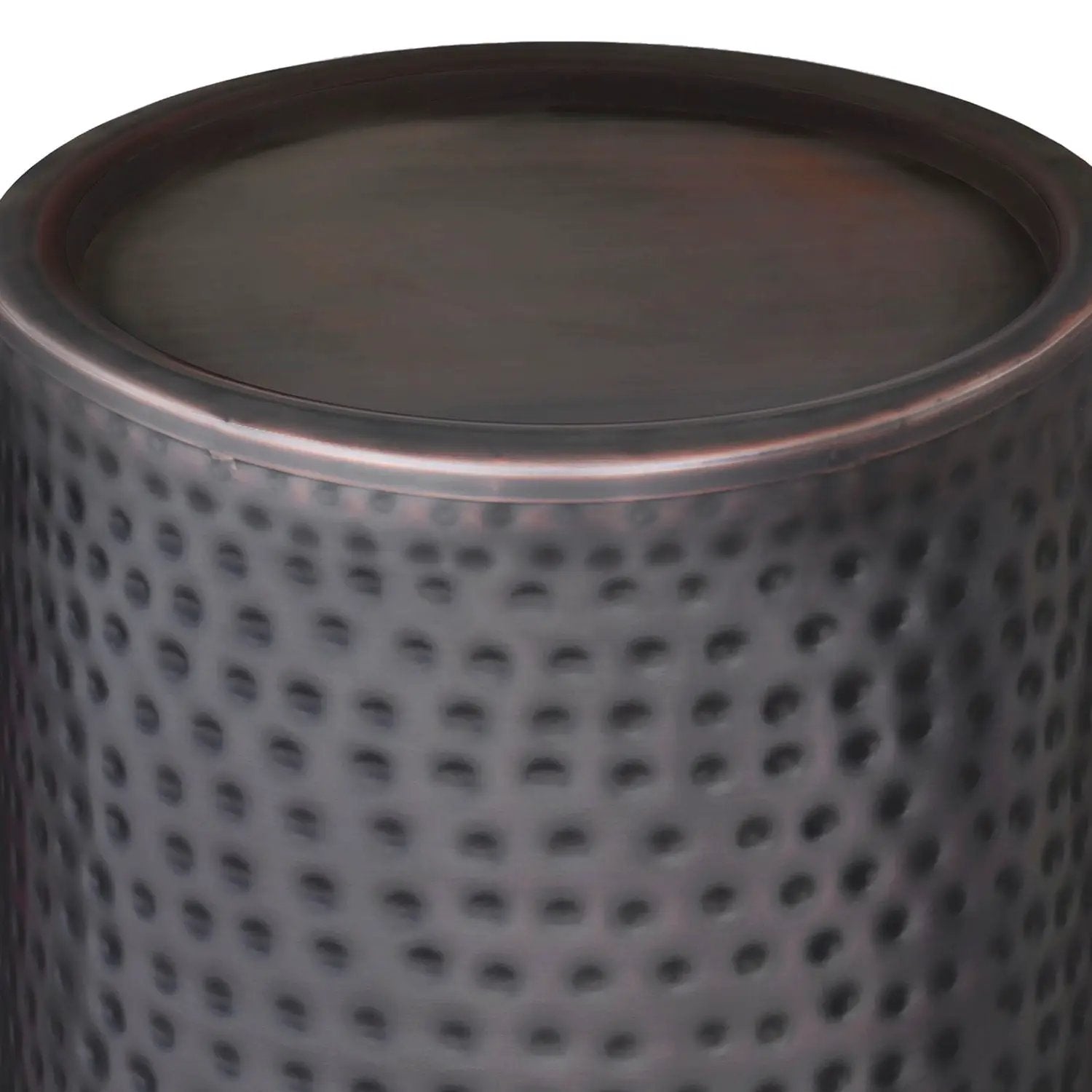 Corbin - Hammered Metal Side Table by Unique Piece Furniture